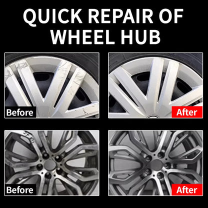 1 Piece 100G Universal Wheel Hub Repair Kit, Car Wheel Care Polishing Paste, High Quality Wheel Hub Care Wax, Traceless Scratch Repair, Free Sponge
